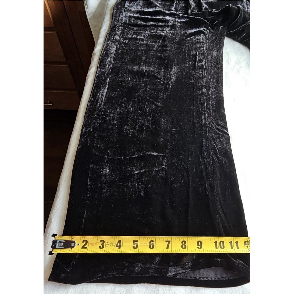 Eileen Fisher Pants Crushed Velvet Silk Blend Wide Leg Ankle Lagenlook Classic M - Picture 7 of 11